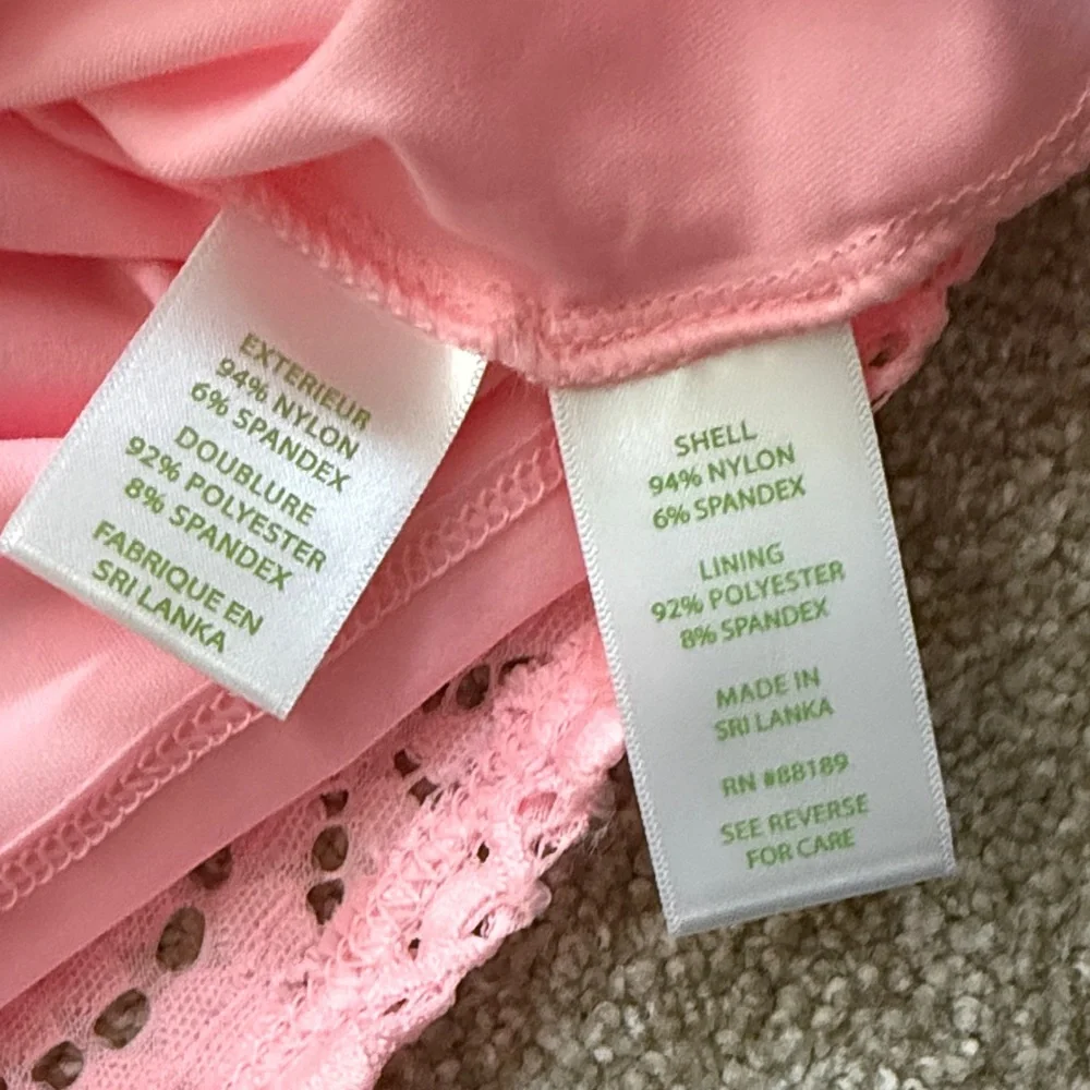 Lilly Pulitzer Pink Lace Wiley Tube Top - Picture 6 of 8